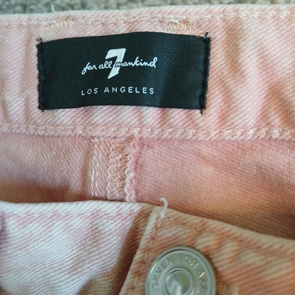 7 For All Mankind Mid-Rise Button Fly Monroe Cutoff Shorts Women's Size 23 - Picture 5 of 7